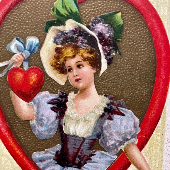 Vintage Valentine’s Day postcard card. Made in England Valentine Paper Ephemera - Picture 1 of 12